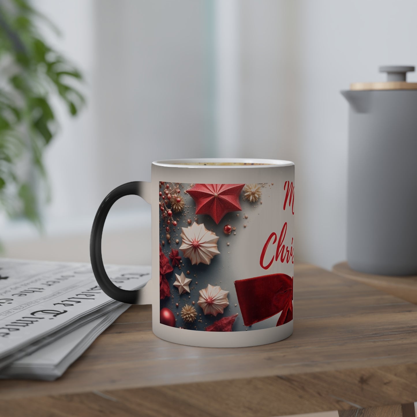 Color-Changing Mug — Christmas Family Party Holiday Heat-Reveal Design (11oz)