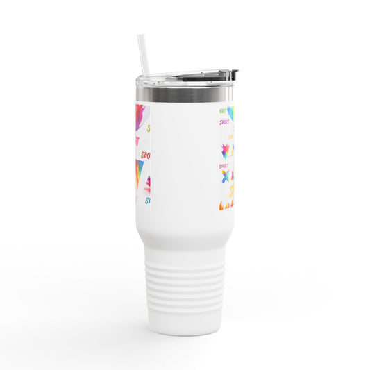 Color Splash SPORT 40oz Insulated Travel Mug — Vaso Deportivo Vibrante para Gym y Running